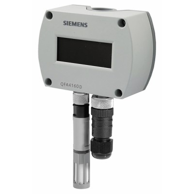 Sonde combinée ambiante 0...10Vcc LCD 0...100% -40...70°C - SIEMENS : QFA4160D