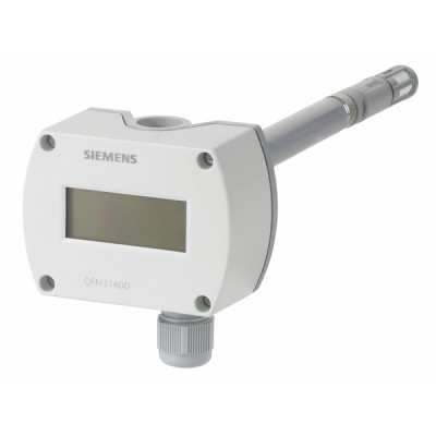 Sonde combinée gaine 0...10Vcc LCD 0...100% -40...70°C - SIEMENS : QFM3160D