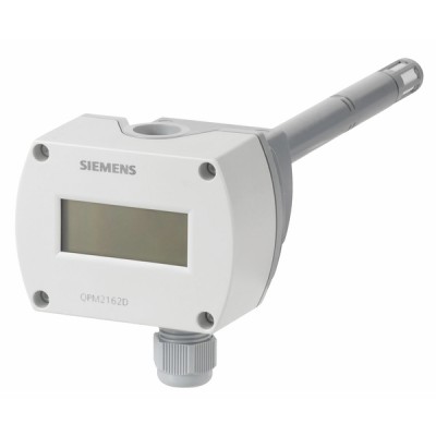 Sonde qualité air gaine CO2 temp. LCD 0...2000ppm 0...50°C ou -35...35°C 0...10Vcc 0...5Vcc - SIEMENS : QPM2160D