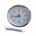 Thermomètre d'applique, Ø 80mm, 0/120°C - DIFF