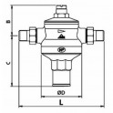 Réducteur de pression RINOX M3/4" raccord union - RBM : 00510510