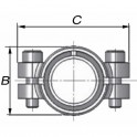 Collier réparation pour acier court DSK 21.3 (1/2") - GEBO : 01.260.28.01