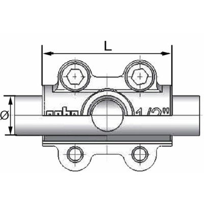 Collier de réparation dérivation ANB F 48.3 (F3/4") - GEBO : 01.261.28.0502