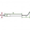 Électrode allumage droite (X 2) - DIFF pour De Dietrich Chappée : S58254414
