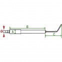 Électrode allumage G1/G3 - DIFF pour Weishaupt : 1513271433/7