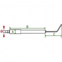 Électrode ionisation courte 48 corps creux - DIFF pour Bosch : 87168163540
