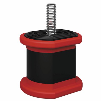 Amortisseurs anti-vibrations Rouge 350kg (X 4) - ASPEN : B3373