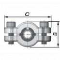 Collier réparation pour acier long DSL 26.9 (3/4") - GEBO : 01.252.28.02