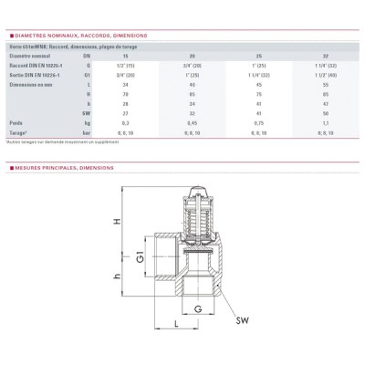 Soupape sanitaire 7b molette F1/2" x F3/4" - GOETZE : 651MWNK-15-F/F-15/20