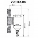 Filtre magnétique  VORTEX300 22mm - SENTINEL : ELIMV300-GRP22-EXP