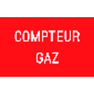 Étiquette rigide compteur gaz - DIFF