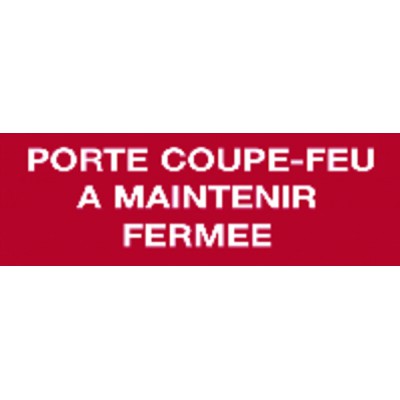 Étiquette rigide porte coupe-feu a maintenir fermée - DIFF