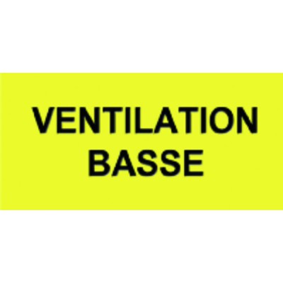 Étiquette rigide ventilation basse - DIFF