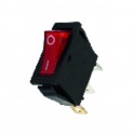 Interrupteur lumineux rouge 0/1 15A 3XFASTON - DIFF