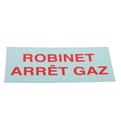 Étiquette rigide robinet arrêt gaz     - DIFF