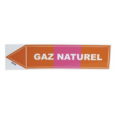 Étiquette souple adhésive gaz naturel (X 10) - DIFF
