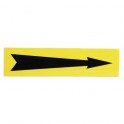 Étiquette souple adhésive flèche fond jaune (X 10) - DIFF