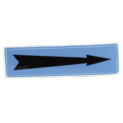 Étiquette souple adhésive flèche fond bleu (X 10) - DIFF