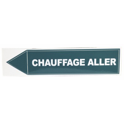 Étiquette souple adhésive chauffage aller (X 10) - DIFF