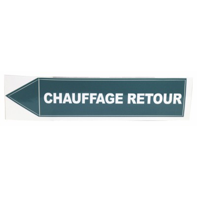 Étiquette souple adhésive chauffage retour (X 10) - DIFF